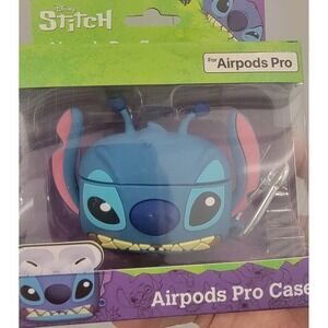 NEW Disney Stitch Airpod Pro Case‎ With Clip New In Box